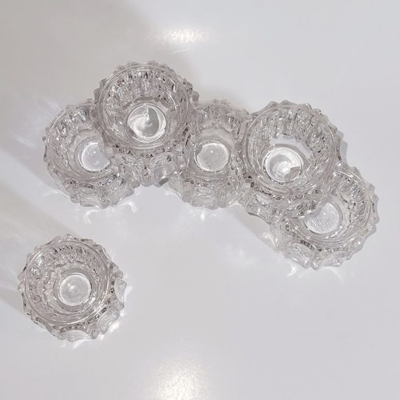 Open Salt Dips, Set of 6, Portland US Glass Antique EAPG Cellar Clear - Picture 4 of 7